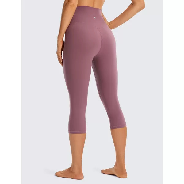 CRZ YOGA Womens Brushed Naked Feeling Workout Capri Leggings 17  21  23  High Waisted Tummy Control Yoga Pants17 inches Antique Bark