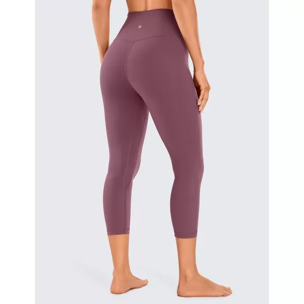 CRZ YOGA Womens Brushed Naked Feeling Workout Capri Leggings 17  21  23  High Waisted Tummy Control Yoga Pants21 inches Antique Bark