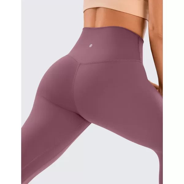 CRZ YOGA Womens Brushed Naked Feeling Workout Capri Leggings 17  21  23  High Waisted Tummy Control Yoga Pants21 inches Antique Bark