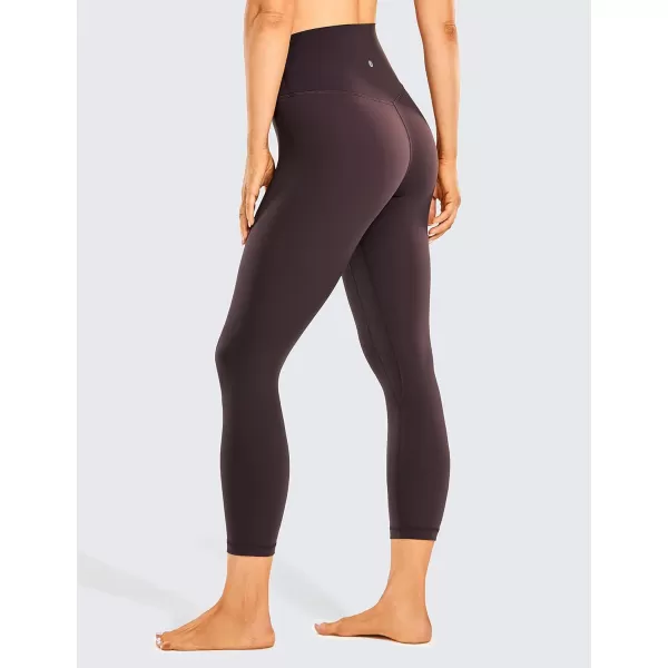 CRZ YOGA Womens Brushed Naked Feeling Workout Capri Leggings 17  21  23  High Waisted Tummy Control Yoga Pants21 inches Arctic Plum