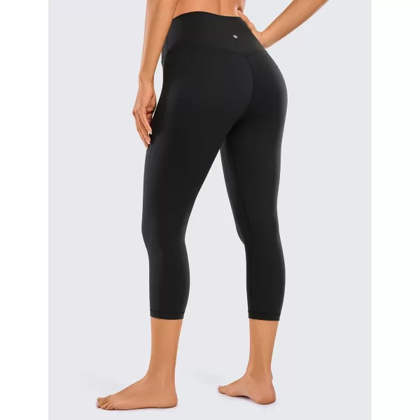 CRZ YOGA Womens Brushed Naked Feeling Workout Capri Leggings 17  21  23  High Waisted Tummy Control Yoga Pants21 inches Black