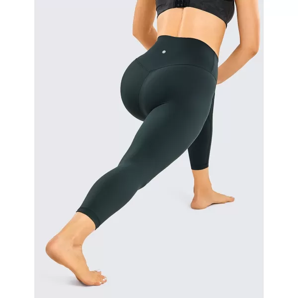 CRZ YOGA Womens Brushed Naked Feeling Workout Capri Leggings 17  21  23  High Waisted Tummy Control Yoga Pants21 inches Melanite