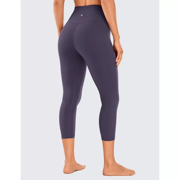 CRZ YOGA Womens Brushed Naked Feeling Workout Capri Leggings 17  21  23  High Waisted Tummy Control Yoga Pants21 inches Moon Violet