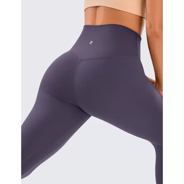 CRZ YOGA Womens Brushed Naked Feeling Workout Capri Leggings 17  21  23  High Waisted Tummy Control Yoga Pants21 inches Moon Violet