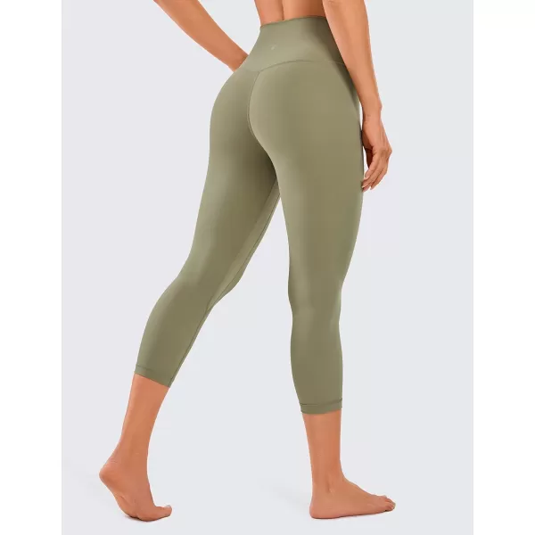 CRZ YOGA Womens Brushed Naked Feeling Workout Capri Leggings 17  21  23  High Waisted Tummy Control Yoga Pants21 inches Mountain Olive