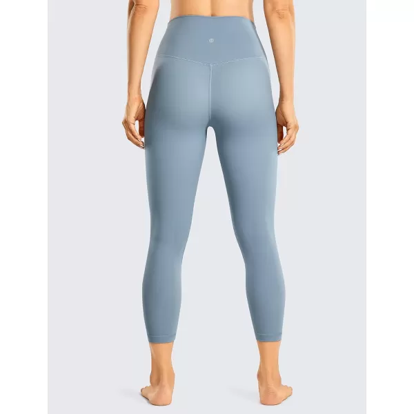 CRZ YOGA Womens Brushed Naked Feeling Workout Capri Leggings 17  21  23  High Waisted Tummy Control Yoga Pants21 inches The Breeze Blue