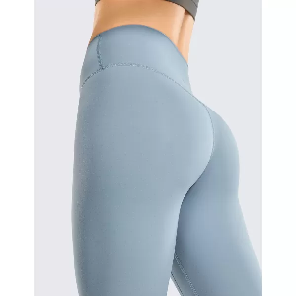 CRZ YOGA Womens Brushed Naked Feeling Workout Capri Leggings 17  21  23  High Waisted Tummy Control Yoga Pants21 inches The Breeze Blue