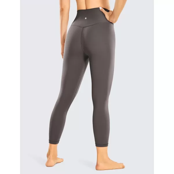 CRZ YOGA Womens Brushed Naked Feeling Workout Capri Leggings 17  21  23  High Waisted Tummy Control Yoga Pants21 inches Tornado Grey