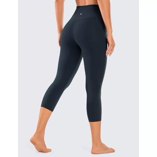 CRZ YOGA Womens Brushed Naked Feeling Workout Capri Leggings 17  21  23  High Waisted Tummy Control Yoga Pants21 inches True Navy