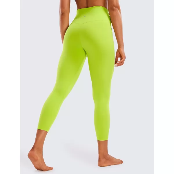 CRZ YOGA Womens Brushed Naked Feeling Workout Capri Leggings 17  21  23  High Waisted Tummy Control Yoga Pants23 inches Chartreuse