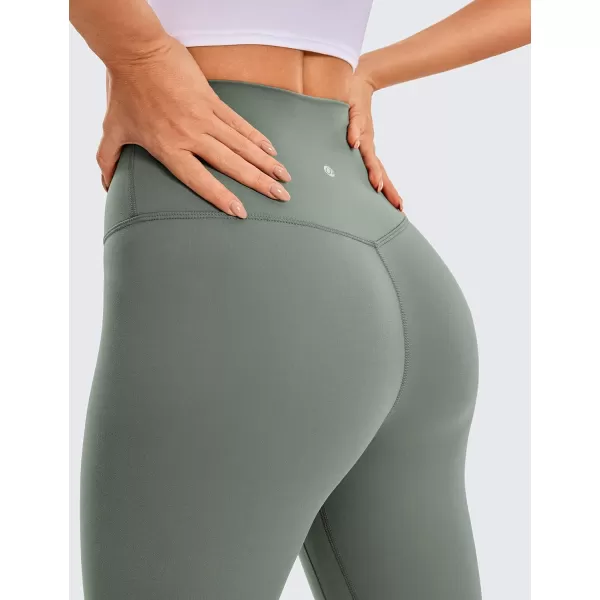 CRZ YOGA Womens Brushed Naked Feeling Workout Capri Leggings 17  21  23  High Waisted Tummy Control Yoga Pants23 inches Grey Sage