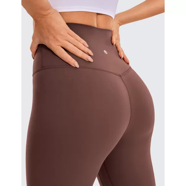 CRZ YOGA Womens Brushed Naked Feeling Workout Capri Leggings 17  21  23  High Waisted Tummy Control Yoga Pants23 inches Taupe