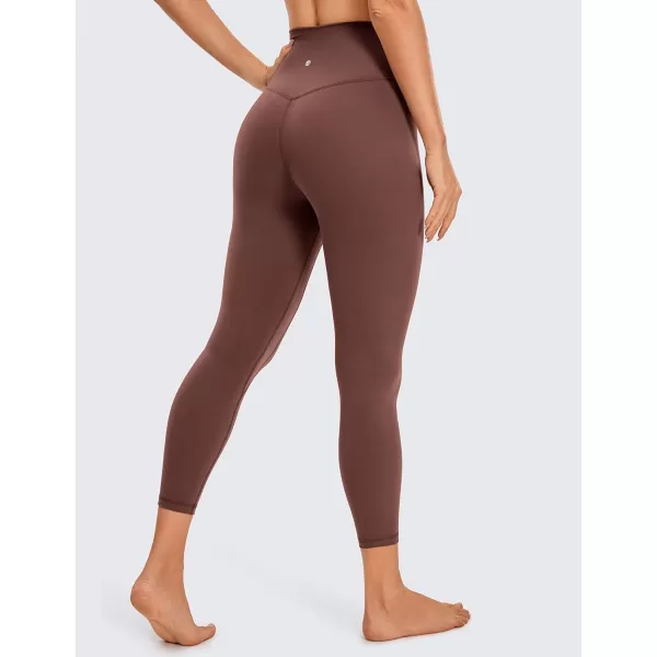 CRZ YOGA Womens Brushed Naked Feeling Workout Capri Leggings 17  21  23  High Waisted Tummy Control Yoga Pants23 inches Taupe