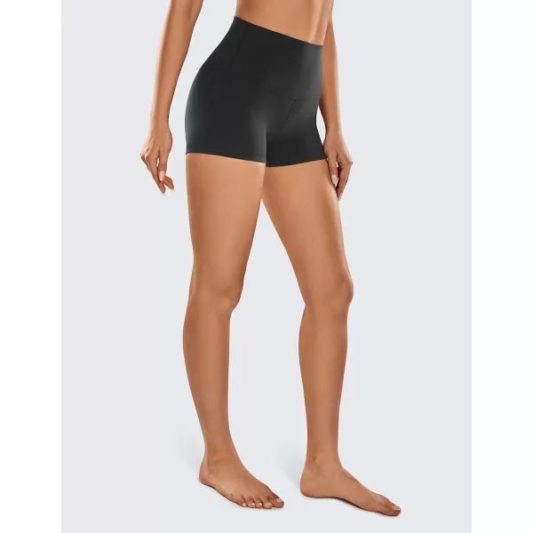 CRZ YOGA Womens Butterluxe Biker Shorts 25  4  6  8  High Waisted Booty Workout Volleyball Yoga Spandex25 inches Black