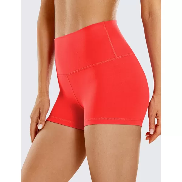 CRZ YOGA Womens Butterluxe Biker Shorts 25  4  6  8  High Waisted Booty Workout Volleyball Yoga Spandex25 inches Dark Red