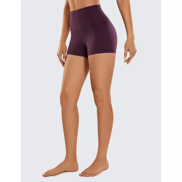 CRZ YOGA Womens Butterluxe Biker Shorts 25  4  6  8  High Waisted Booty Workout Volleyball Yoga Spandex25 inches Deep Purple