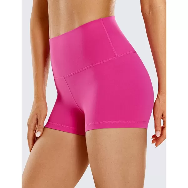 CRZ YOGA Womens Butterluxe Biker Shorts 25  4  6  8  High Waisted Booty Workout Volleyball Yoga Spandex25 inches Hibiscus Purple