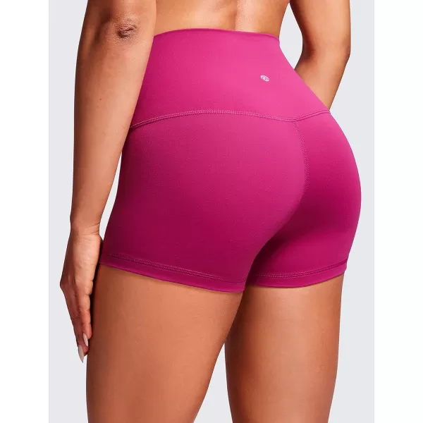 CRZ YOGA Womens Butterluxe Biker Shorts 25  4  6  8  High Waisted Booty Workout Volleyball Yoga Spandex25 inches Magenta Purple