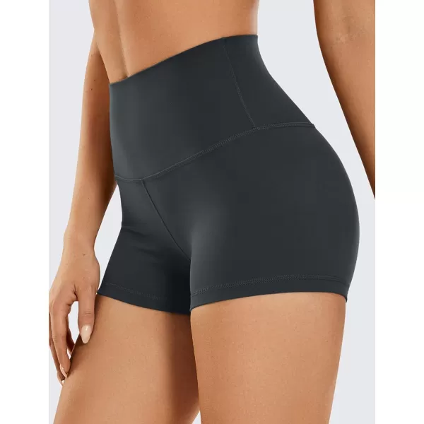 CRZ YOGA Womens Butterluxe Biker Shorts 25  4  6  8  High Waisted Booty Workout Volleyball Yoga Spandex25 inches Melanite