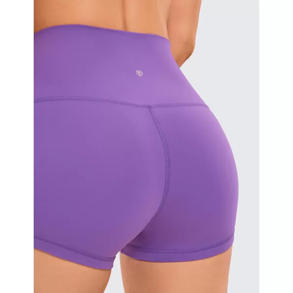 CRZ YOGA Womens Butterluxe Biker Shorts 25  4  6  8  High Waisted Booty Workout Volleyball Yoga Spandex25 inches Royal Lilac