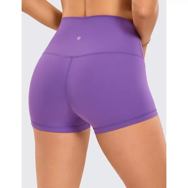 CRZ YOGA Womens Butterluxe Biker Shorts 25  4  6  8  High Waisted Booty Workout Volleyball Yoga Spandex25 inches Royal Lilac