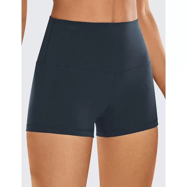 CRZ YOGA Womens Butterluxe Biker Shorts 25  4  6  8  High Waisted Booty Workout Volleyball Yoga Spandex25 inches True Navy