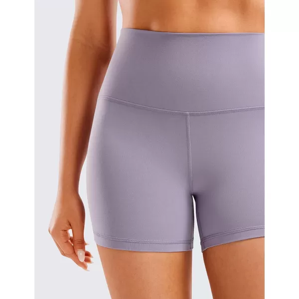 CRZ YOGA Womens Butterluxe Biker Shorts 25  4  6  8  High Waisted Booty Workout Volleyball Yoga Spandex4 inches Lavender Mist