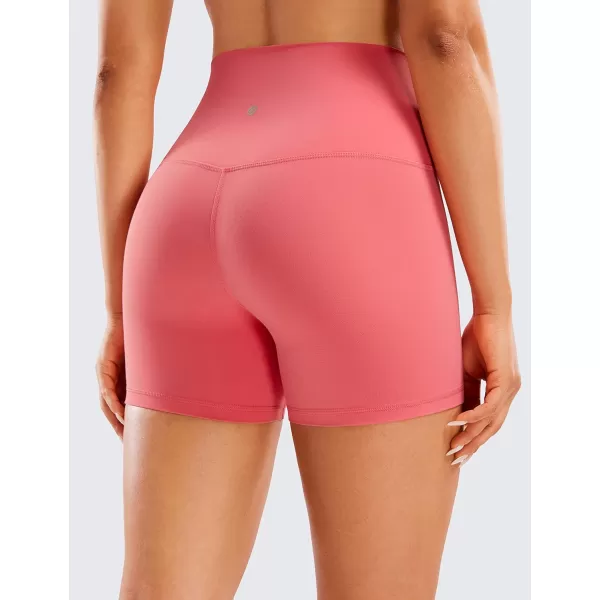 CRZ YOGA Womens Butterluxe Biker Shorts 25  4  6  8  High Waisted Booty Workout Volleyball Yoga Spandex4 inches Raspberry Sorbet