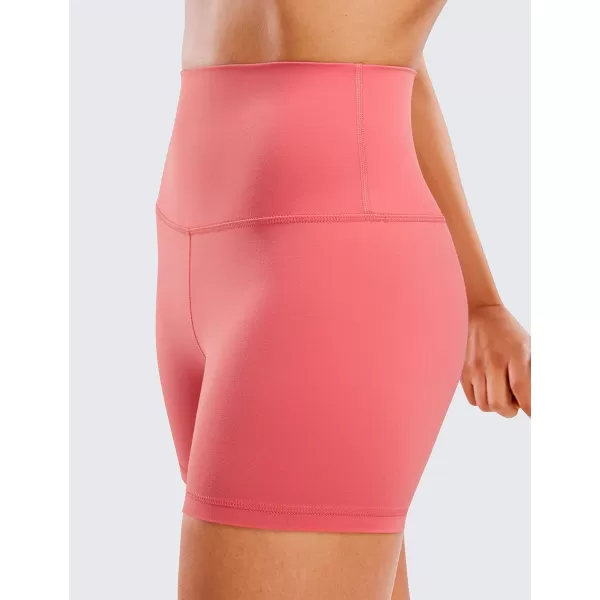 CRZ YOGA Womens Butterluxe Biker Shorts 25  4  6  8  High Waisted Booty Workout Volleyball Yoga Spandex4 inches Raspberry Sorbet