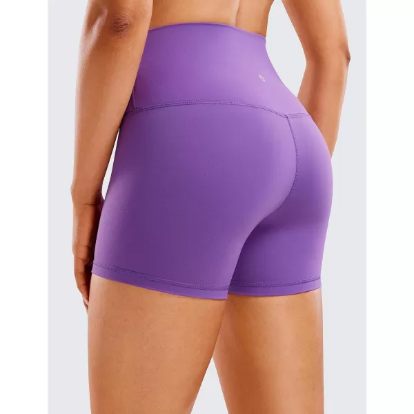 CRZ YOGA Womens Butterluxe Biker Shorts 25  4  6  8  High Waisted Booty Workout Volleyball Yoga Spandex4 inches Royal Lilac