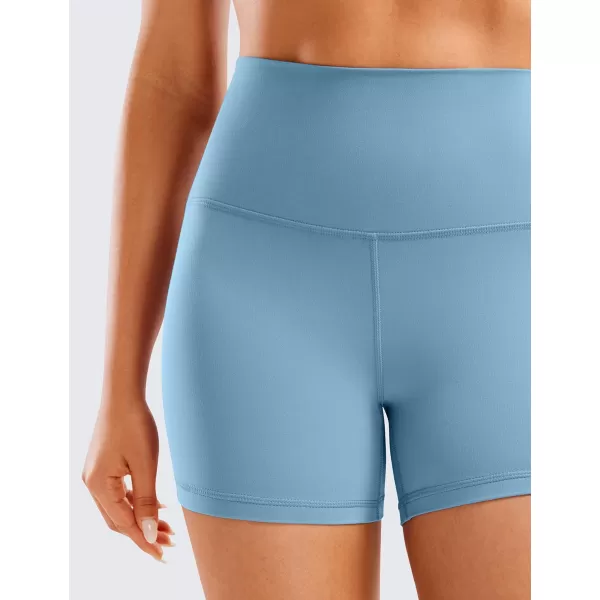 CRZ YOGA Womens Butterluxe Biker Shorts 25  4  6  8  High Waisted Booty Workout Volleyball Yoga Spandex4 inches Universe Blue