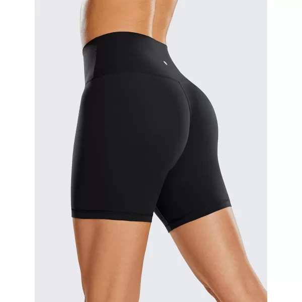 CRZ YOGA Womens Butterluxe Biker Shorts 25  4  6  8  High Waisted Booty Workout Volleyball Yoga Spandex6 inches Black