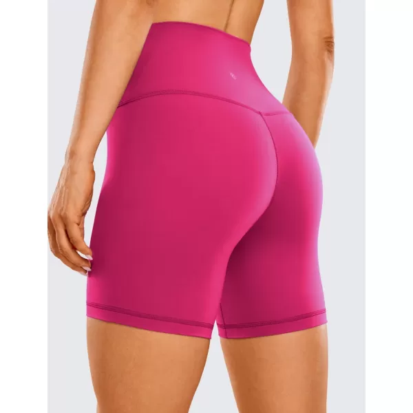 CRZ YOGA Womens Butterluxe Biker Shorts 25  4  6  8  High Waisted Booty Workout Volleyball Yoga Spandex6 inches Granita Pink