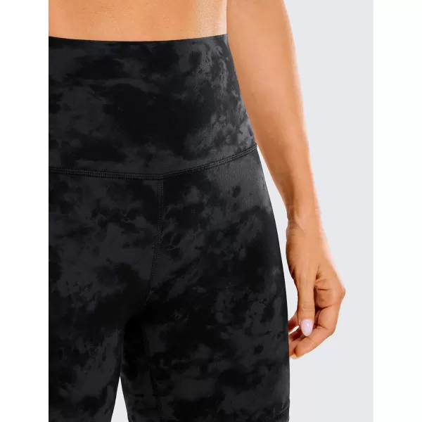 CRZ YOGA Womens Butterluxe Biker Shorts 25  4  6  8  High Waisted Booty Workout Volleyball Yoga Spandex6 inches Tie Dye Smoke Ink