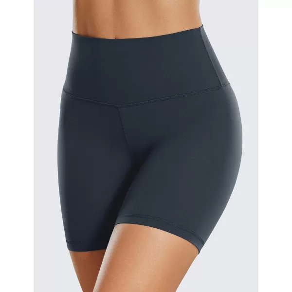 CRZ YOGA Womens Butterluxe Biker Shorts 25  4  6  8  High Waisted Booty Workout Volleyball Yoga Spandex6 inches True Navy