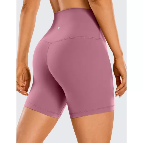 CRZ YOGA Womens Butterluxe Biker Shorts 25  4  6  8  High Waisted Booty Workout Volleyball Yoga Spandex6 inches Velvet Dust