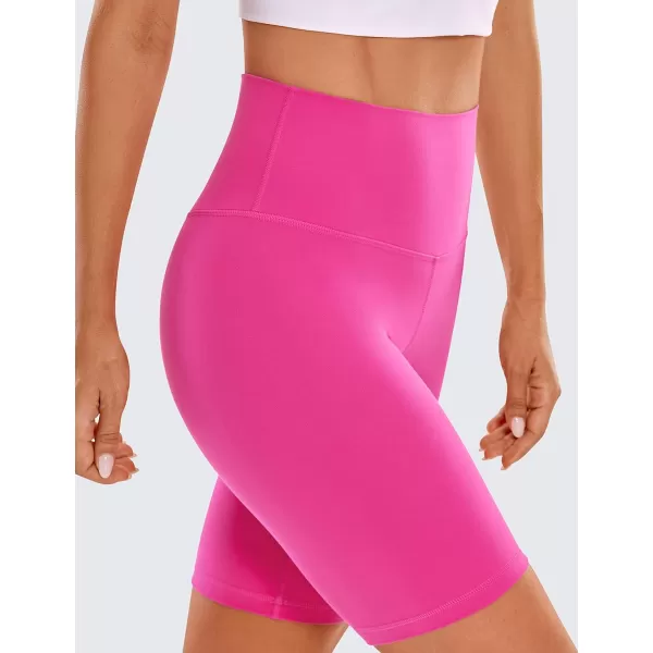 CRZ YOGA Womens Butterluxe Biker Shorts 25  4  6  8  High Waisted Booty Workout Volleyball Yoga Spandex8 inches Hibiscus Purple