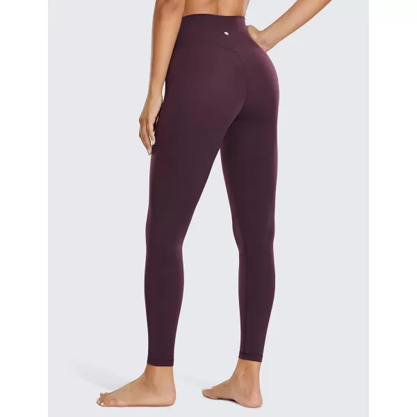 CRZ YOGA Womens Butterluxe Cross Waist Workout Leggings 25  28  V Crossover High Waisted Gym Athletic Yoga Leggings25 inches Deep Purple