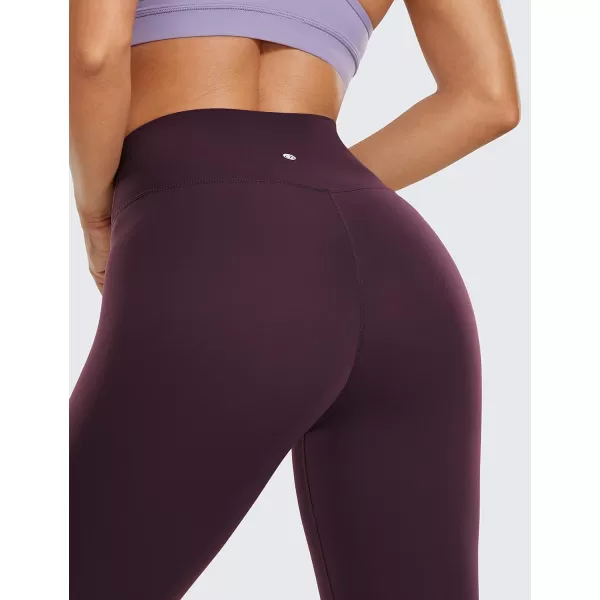 CRZ YOGA Womens Butterluxe Cross Waist Workout Leggings 25  28  V Crossover High Waisted Gym Athletic Yoga Leggings25 inches Deep Purple