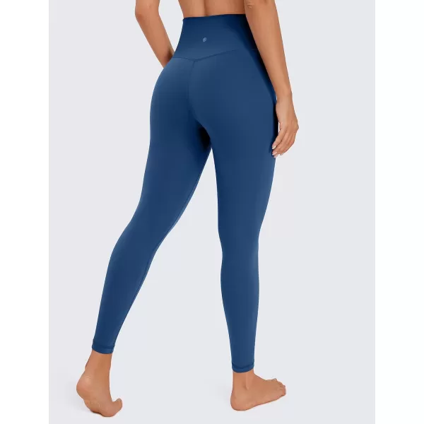 CRZ YOGA Womens Butterluxe Cross Waist Workout Leggings 25  28  V Crossover High Waisted Gym Athletic Yoga Leggings25 inches French Navy