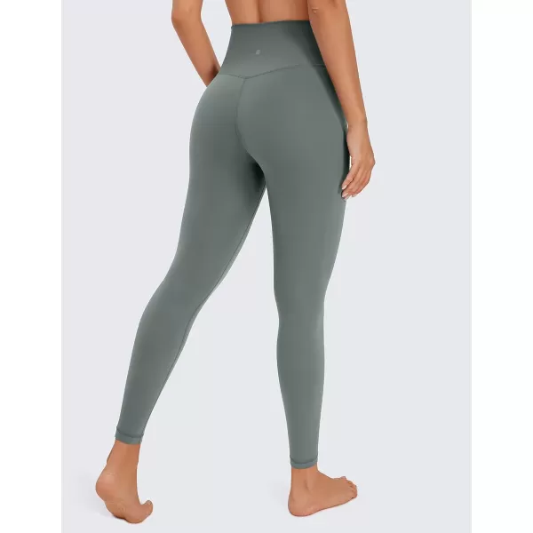 CRZ YOGA Womens Butterluxe Cross Waist Workout Leggings 25  28  V Crossover High Waisted Gym Athletic Yoga Leggings25 inches Grey Sage