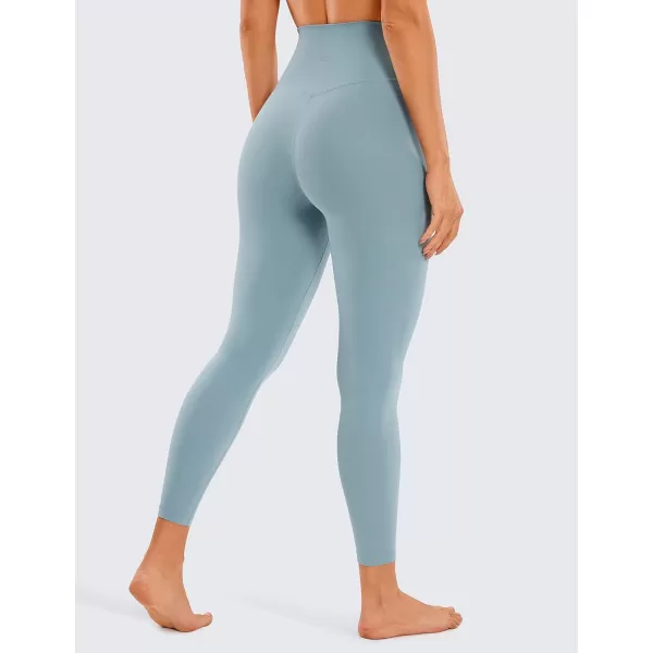 CRZ YOGA Womens Butterluxe Cross Waist Workout Leggings 25  28  V Crossover High Waisted Gym Athletic Yoga Leggings25 inches Light Grayish Blue