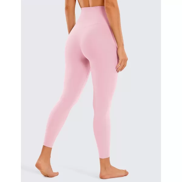 CRZ YOGA Womens Butterluxe Cross Waist Workout Leggings 25  28  V Crossover High Waisted Gym Athletic Yoga Leggings25 inches Pink Peony