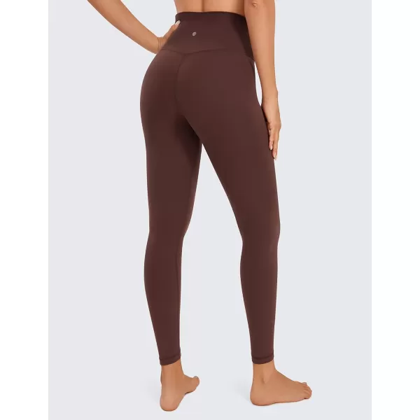 CRZ YOGA Womens Butterluxe Cross Waist Workout Leggings 25  28  V Crossover High Waisted Gym Athletic Yoga Leggings25 inches Taupe