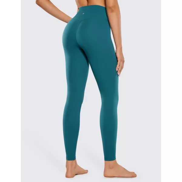 CRZ YOGA Womens Butterluxe Cross Waist Workout Leggings 25  28  V Crossover High Waisted Gym Athletic Yoga Leggings28 inches Borealis Green