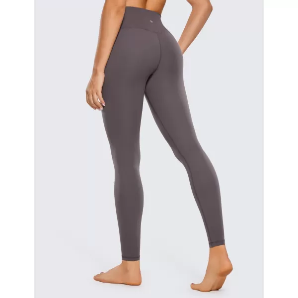 CRZ YOGA Womens Butterluxe Cross Waist Workout Leggings 25  28  V Crossover High Waisted Gym Athletic Yoga Leggings28 inches Tornado Grey