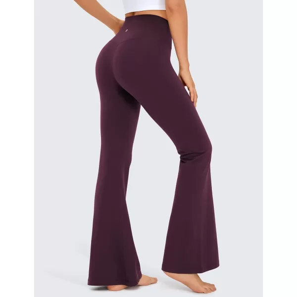 CRZ YOGA Womens Butterluxe Crossover Flare Leggings 31 Inches  High Waist V Cross Bell Bottoms Bootcut Wide Leg Yoga PantsDeep Purple