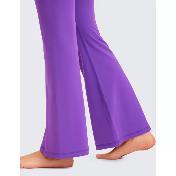 CRZ YOGA Womens Butterluxe Crossover Flare Leggings 31 Inches  High Waist V Cross Bell Bottoms Bootcut Wide Leg Yoga PantsRoyal Lilac