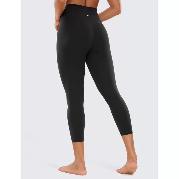 CRZ YOGA Womens Butterluxe Crossover Workout Capri Leggings 23 Inches  High Waist V Cross Crop Gym Athletic Yoga Pants23 inches Black