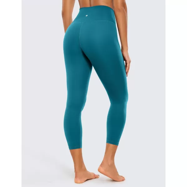 CRZ YOGA Womens Butterluxe Crossover Workout Capri Leggings 23 Inches  High Waist V Cross Crop Gym Athletic Yoga Pants23 inches Borealis Green